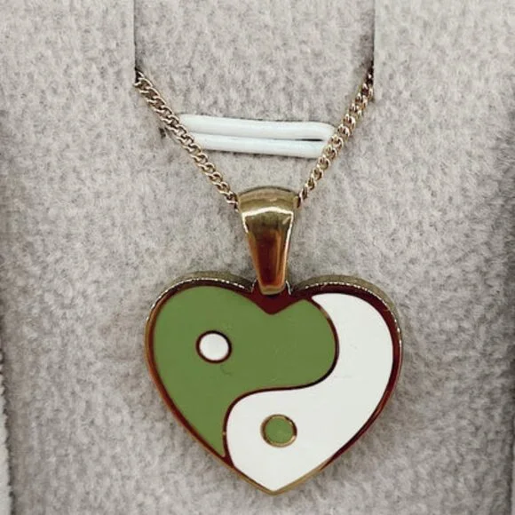 Yin and Yang & Mushroom Necklaces - Gold Plated Stainless Steel Jewelry - Picture 2 of 10